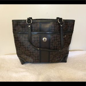 Brown Coach shoulder bag